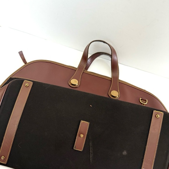 Vintage Dooney & Bourke Travel Overnight Bag Cabriolet Leather Duffle Weekender - Picture 12 of 13